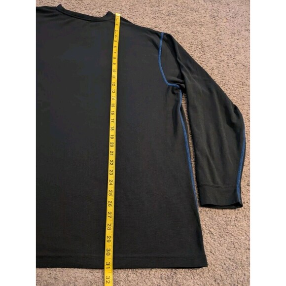 Vintage Y2k Men's New York Mets Long Sleeve Black Waffle Shirt Size XL - Picture 6 of 6